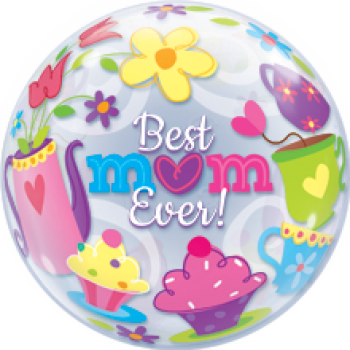Bubble-Ballon "Best mom Ever" (heliumgefüllt)