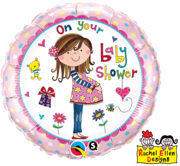 Folienballon  "Baby Shower", Rachel Ellen Design (heliumgefüllt)