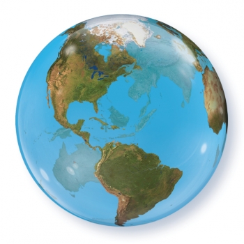 Bubble-Ballon "Planet-Erde" (heliumgefüllt)