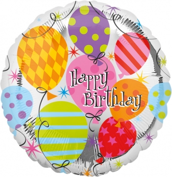 Folienballon "Happy Birthday" Ballon (heliumgefüllt)