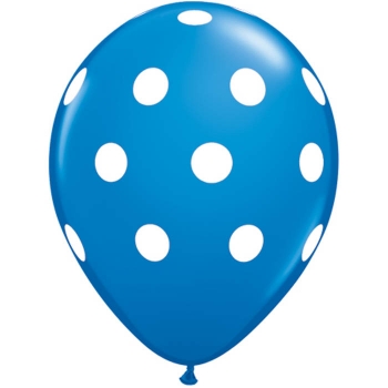 Latexballons - 6 Stck. "Polka Dots, blau"