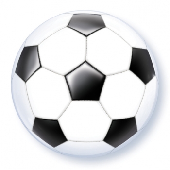 Bubble-Ballon "Fußball" (heliumgefüllt)
