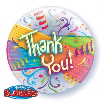 Bubble-Ballon "Thank you" (heliumgefüllt)