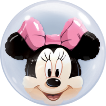 Doppel-Bubble-Ballon "Minnie-Mouse-Clubhouse" (heliumgefüllt)