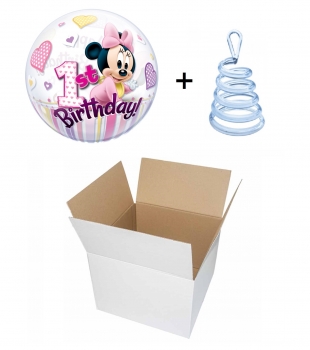 Ballon-Gruß - Geburtstag "1st Birthday-Girl" (heliumgefüllt)