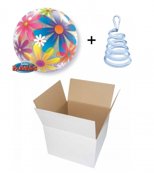 Ballon-Gruß "bunte Blumen" (heliumgefüllt)