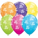 Latexballons - 6 Stck. "Happy Birthday - Luftschlangen"
