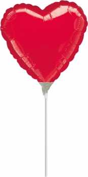 Mini-Folienballon "Herz" - rot