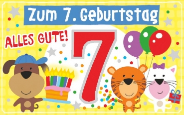 Teelicht in kleiner Box - 7. Geburtstag