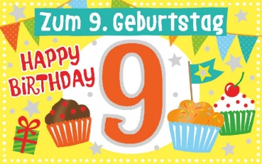 Teelicht in kleiner Box - 9. Geburtstag