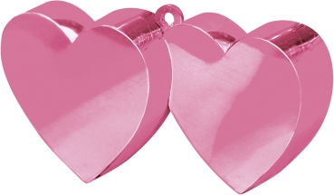 Ballongewicht "Doppeltes Herz" rosa