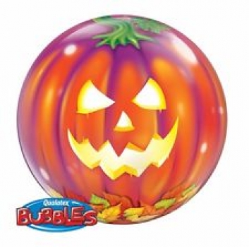 Bubble-Ballon "Halloween-Kürbis" (heliumgefüllt)