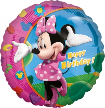 Folienballon "Minnie Mouse" Happy Birthday (heliumgefüllt)