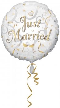 Folienballon "Just Married" (heliumgefüllt)