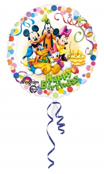 Folienballon "Happy Birthday" - Mickey Mouse & Friends (heliumgefüllt)