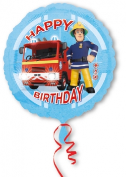 Folienballon - "Feuerwehrmann" Happy-Birthday (heliumgefüllt)