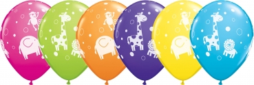 Latexballons - 6 Stck. "Jungel Animals"