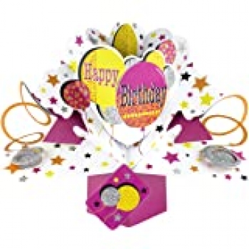 3D-Popup Karte, Happy Birthday Ballons und Sterne