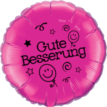 Folienballon "Gute Besserung" pink (heliumgefüllt)