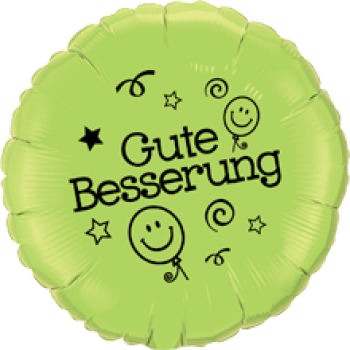 Folienballon "Gute Besserung" grün (heliumgefüllt)