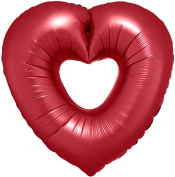 XXL-Folienballon "Herz Satin de Luxe" (heliumgefüllt)