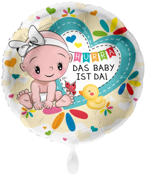 Folienballon "Hurra das Baby ist da!"