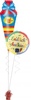 Ballonbouquet "Schulanfang" (heliumgefüllt)