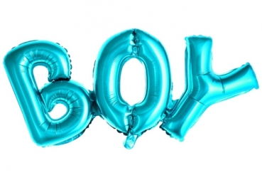 Folienballon "Schriftzug BOY", blau