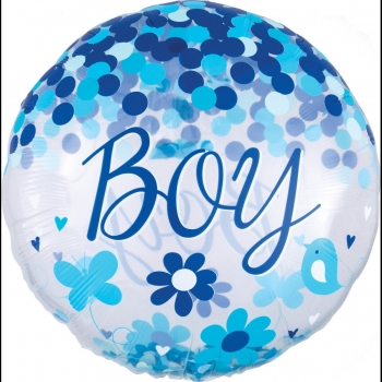 XXL-Folienballon "Boy mit Konfetti"