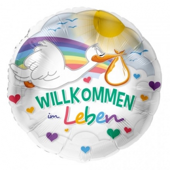 Folienballon "Willkommen im Leben"