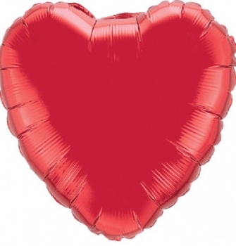 Folienballon "Herz" rot (heliumgefüllt)