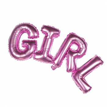 Folienballon "Schriftzug GIRL", rosa