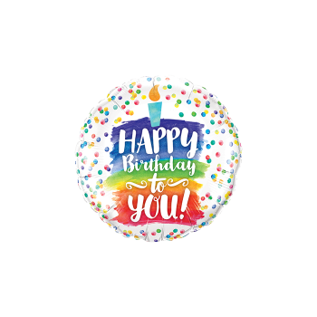 Mini-Folienballon "Happy Birthday Rainbow Cake"