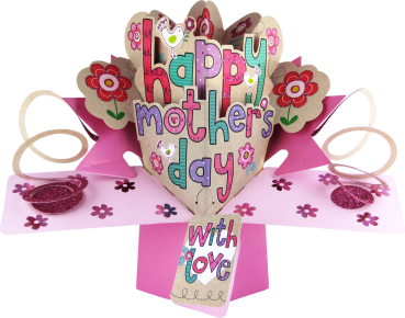 3D-Popup Karte, Muttertag Blumen