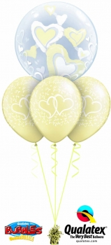 Ballon-Bouquet Hochzeit, Doppel-Bubble