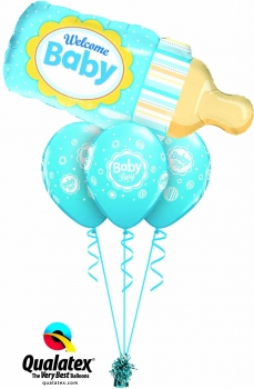 Ballonbouquet zur Geburt - Baby XXL, blau