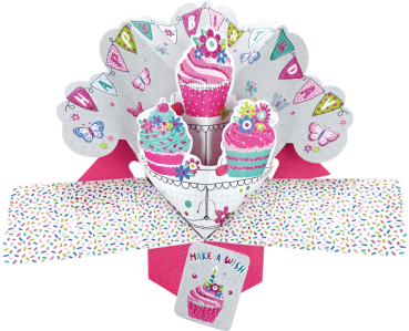 3D-Popup Karte, Happy Birthday Muffins