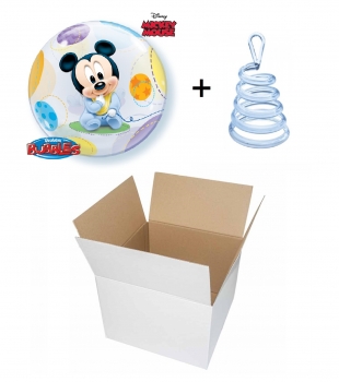 Ballon-Gruß - Baby "Baby-Boy -Mickey Mouse" (heliumgefüllt)