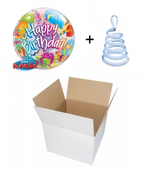 Ballon-Gruß - Geburtstag "Happy Birthday Ballons-Geschenke" (heliumgefüllt)