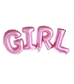 Schriftzug "GIRL", rosa (luftgefüllt)