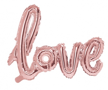 Schriftzug "LOVE", rosegold (luftgefüllt)