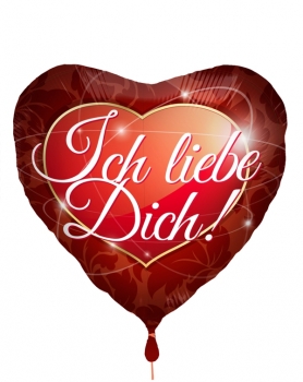 Folienballon "Ich liebe dich" Herz (heliumgefüllt)