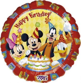 Folienballon "Happy Birthday - Mickey Mouse Clubhouse", (heliumgefüllt)