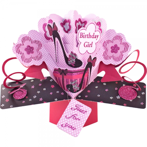 3D-Popup Karte, Birthday Girl