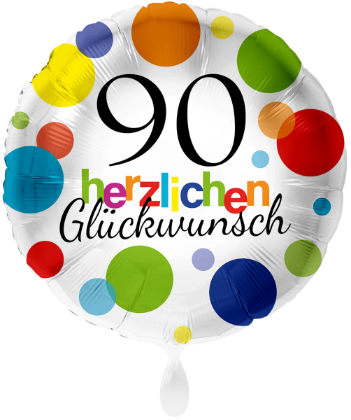 Folienballon "90 herzlichen Glückwunsch"
