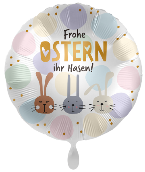 Folienballon "Frohe Ostern ihr Hasen"