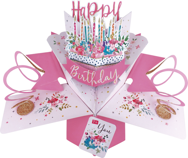 3D-Popup Karte, Happy Birthday Kerzen
