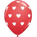 Latexballons - 6 Stck. "Herz, rot"